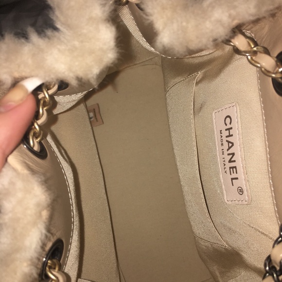 brand new tan CHANEL leather/wool mini back pack main image 6